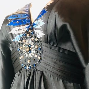 Black and blue blouse